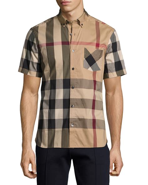 black burberry shirt mens free shipping|Burberry men's shirts 3x.